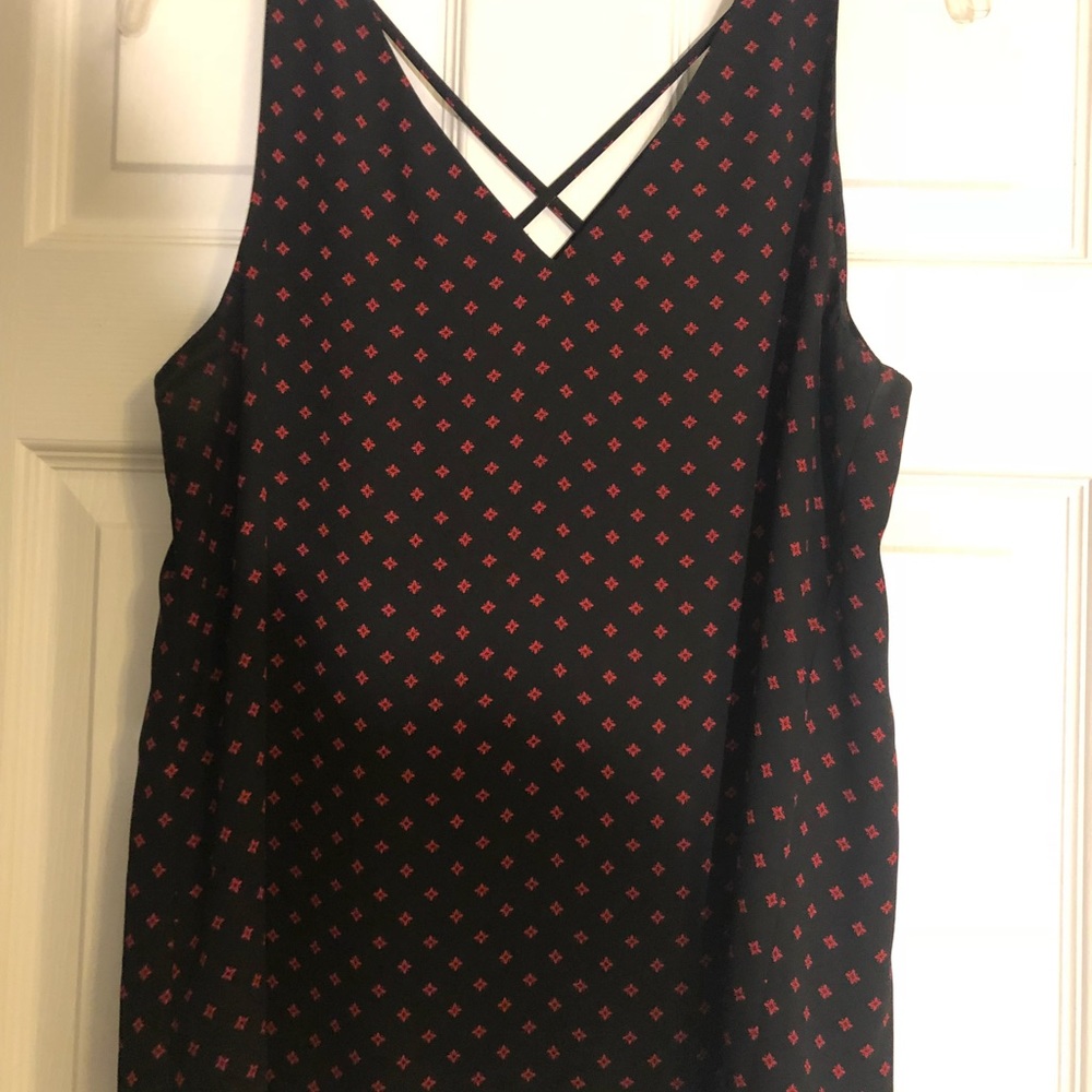Express black and red tank top